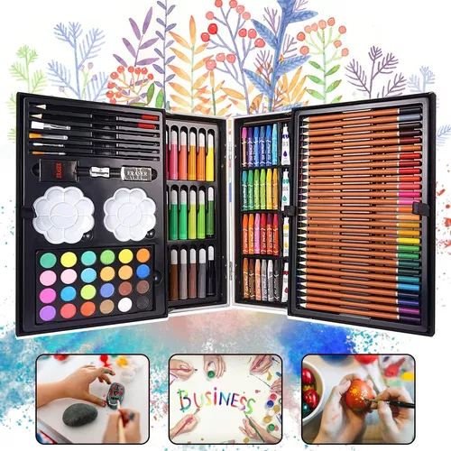 Set De Artes Profesional Para Niños Kit De Pintura 145 Pcs