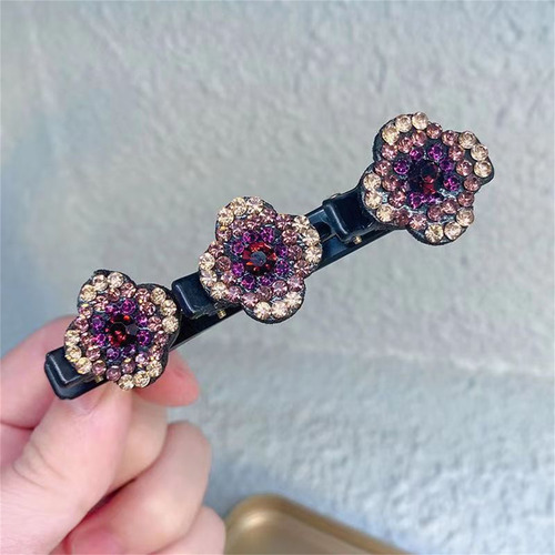 Pinzas Para El Pelo Trenzadas Con Piedras De Cristal Brillan