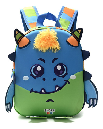 Mochila Infantil De Espalda 12 Pulgadas Monstruo 3d Skora