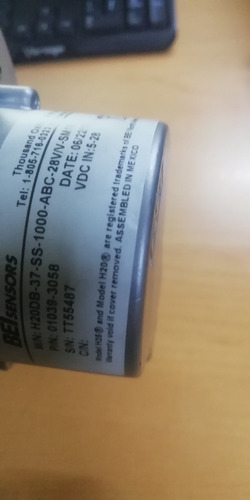 Encoder Incremental, Bei Sensors, Modelo H20db