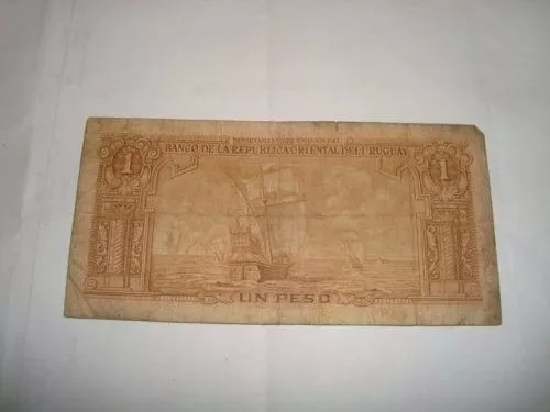Billete De Uruguay De 1 Peso De 1939 Numero 40084446