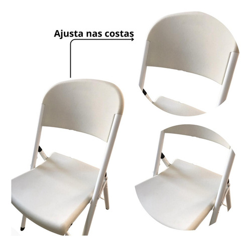 Cadeira De Escritório Ergonômica Dobrável Resistente A Agua Cor Branco