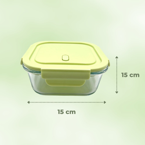 Taper Tupper Hermético Vidrio Comida 800 Ml