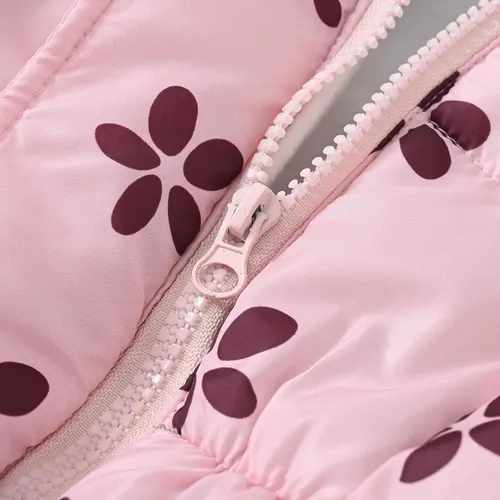 Chaqueta Para Bebés Pequeños, Parkas, Con Estampado Floral, Sudaderas Con Capucha Para Niños Pequeños