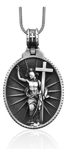 Medalla Collar Cristo Resucitado Plata 925: Regalo