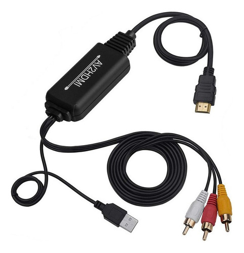 Cables Para Audio Vídeo Convertidor De Av A Hdmi, Rca A Hdmi