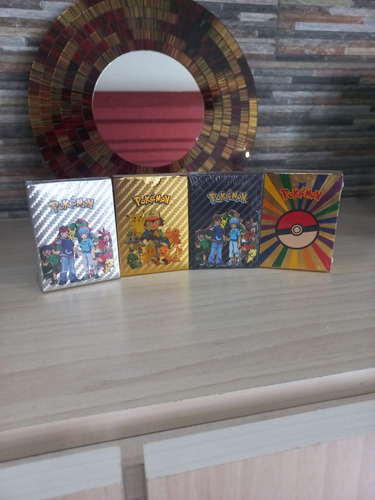 Cartas Pokemon Multicolor Negra Dorada Plateada Mazo De 55 C