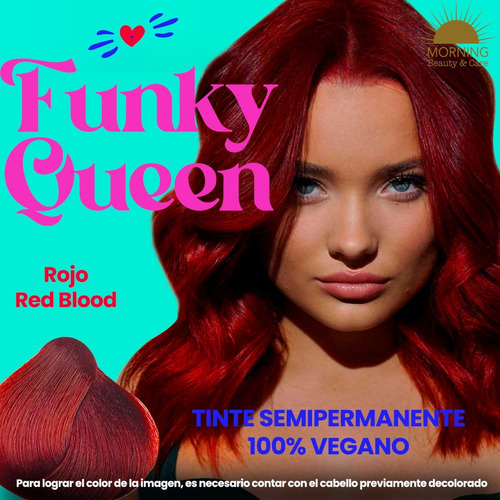 Tinte Fantasía Semipermanente Rojo Sin Peróxido