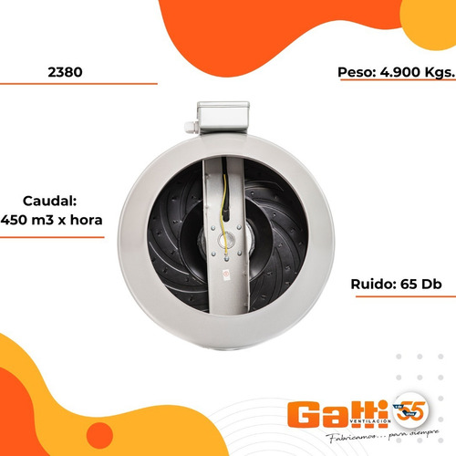 Extractor De Aire Entre Conducto Chapa 6 (15 Cm) Gatti Vent