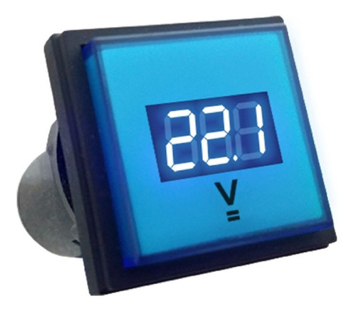 Voltimetro Digital Baw 5 A 30vcc Continua Ojo Buey Led Azul 