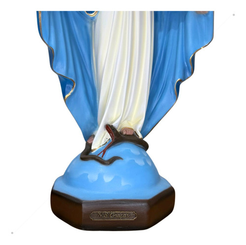 Nossa Senhora Das Graças Resina Com Auréola Folheada 50cm
