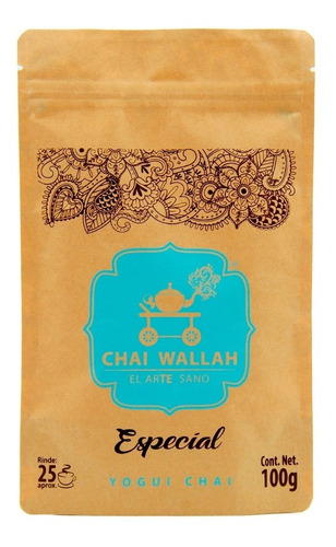 Té Yogui Chai Especial Canela, Anís Cardamomo Chai Wallah