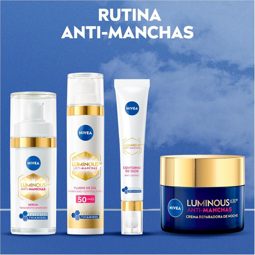 Nivea Fluido Facial Luminous630 Fps50 Antimanchas 40ml Todo Tipo De Piel Día/noche