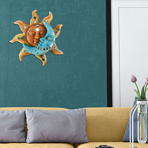 Decoración De La Cara Del Cuerpo Celestial Del Sol Y La Luna