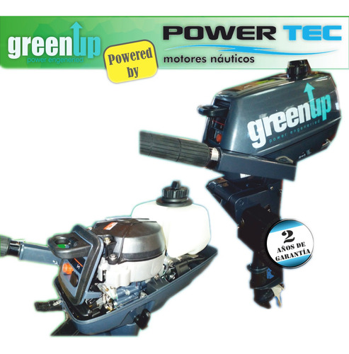 Motor Fuera De Borda Green Up 3.5 Hp Dos Tiempos Powertec