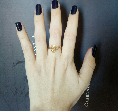 Anel Ouro 18k E Brilhantes