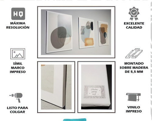 Imagen 5 de 8 de Cuadro Nórdico Trípticos -deco 51- Super Oferta Uhd