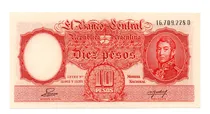 Comprar Billete 10 Pesos Moneda Nacional, Bottero 1948, Año 1955 Sc