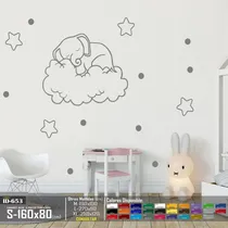 Comprar Vinilos Decorativos Elefante Durmiendo Sobre Nube Estrellas