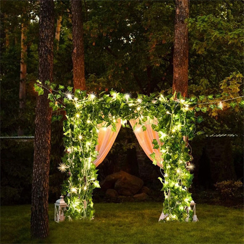 Cadena De Luces Solares H Night Light Para Exteriores, Artif