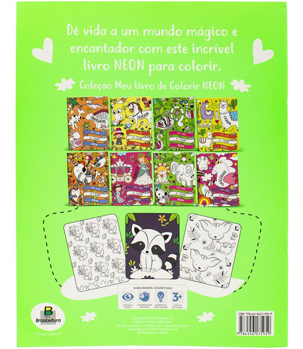 Meu Livro De Colorir Neon: Selva, De Bap Educare Pvt.. Editora Brasileitura, Capa Mole Em Português