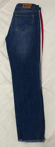 Jeans Con Guarda Lateral Azul Oscuro De Jl.cook Talle 28