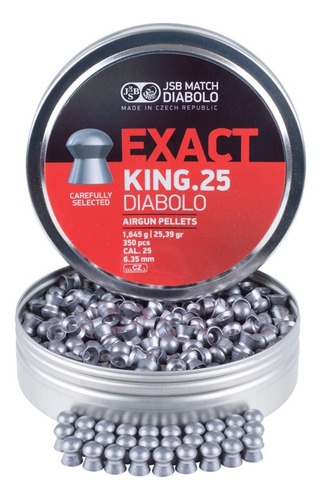 Postas/pellets Exact King. 25 Diabolo,  6.35mm Jsb Xtreme C