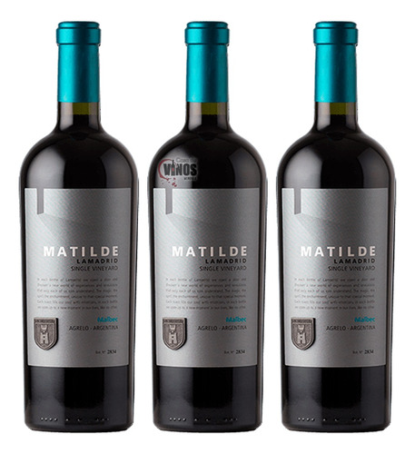 Vino Matilde Bodega Lamadrid Pack X3 Unidades