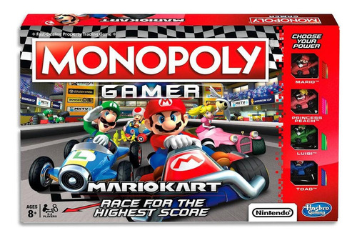 Juego De Mesa Monopoly Gamer Mario Kart Hasbro E1870