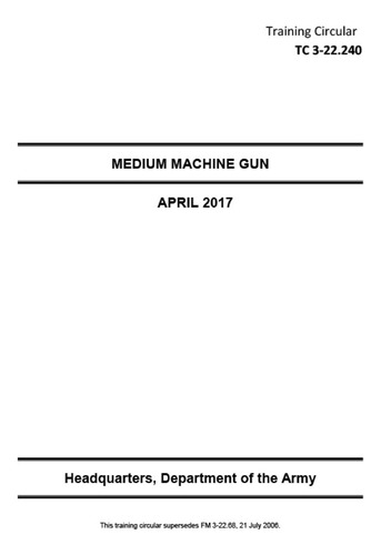 Libro: Training Circular Tc 3-22.240 (fm 3-22.68) Mac