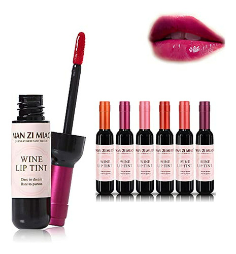 Labial Líquido  Wine - Set Regalo Día De San Valentín (6 Col