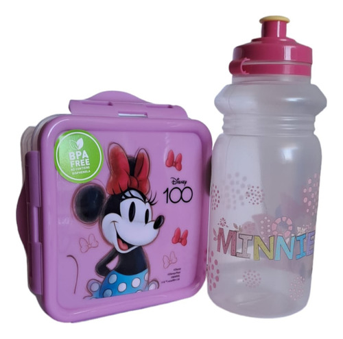 Set Escolar Hermetico + Botella Para Niños Y Niñas 