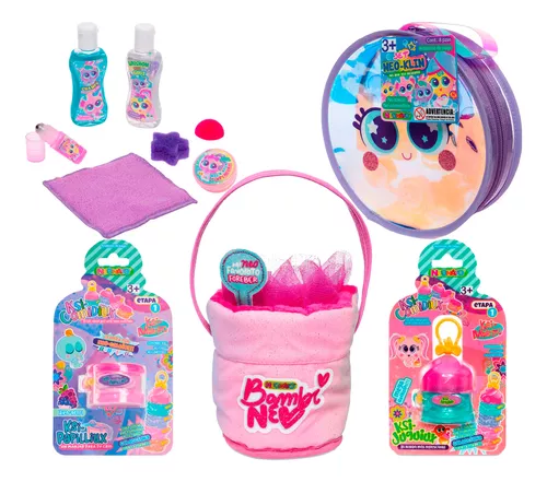  Distroller Neonate Nerlie - Kit de accesorios de baño rosa con  cepillo, toallitas, pato, espejo, peine y perfume de tiburón, exclusivo de  México KSI-Merito : Bebés