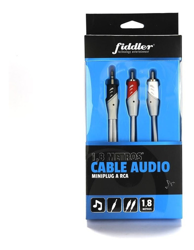 Cable Audio Mini A Rca 1,8mts Fiddler
