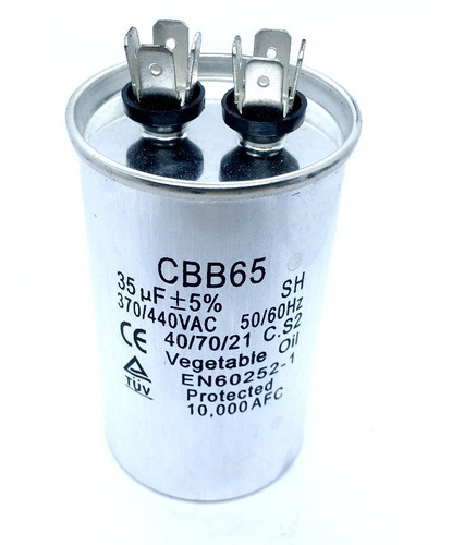 Capacitor De Trabajo 35 Uf 370-440 Vac