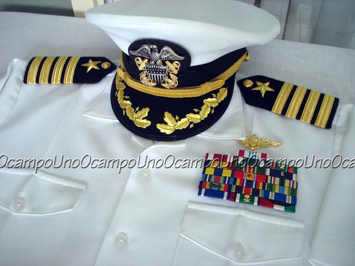 Gorra Us Navy Officer Captain / Commander Dress Hat. Nueva.