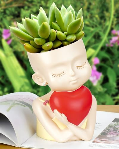 Macetas Face Planters, Macetero De Resina Con Forma De Cabez