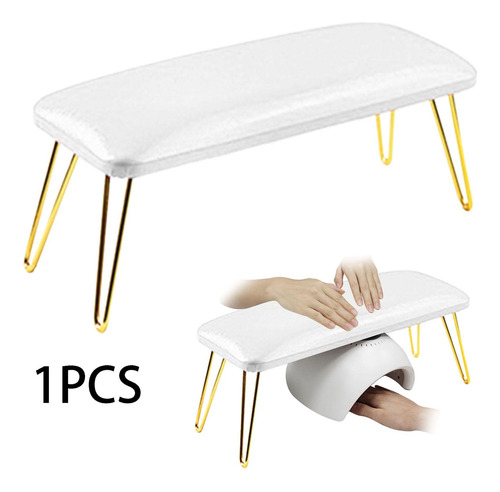 Nail Pillow Hand Rest Manicure Nail Tool Pu White And Gold