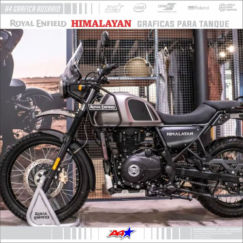 Royal Enfield Himalayan Calcos De Tanque Moto Gris