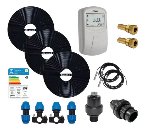 Kit Aquecedor Solar Piscina Girassol 12.000l Pro 50 Completo