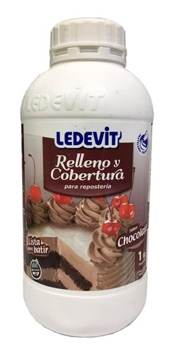 Crema Relleno Y Cobertura Ledevit 1kg Sin Tacc Chocolate