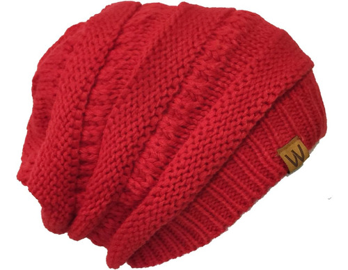 Wrapables Slouchy Gorro Invierno, Color Rojo