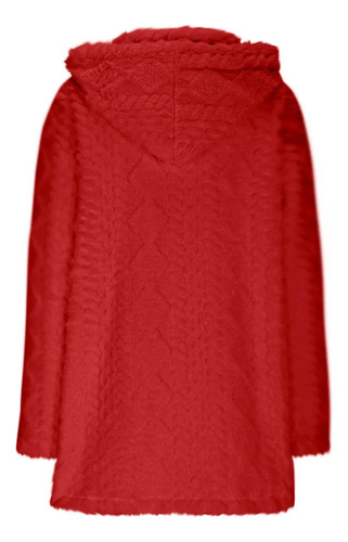Chaqueta De Punto De Manga Larga Con Capucha De Felpa Para Mujer