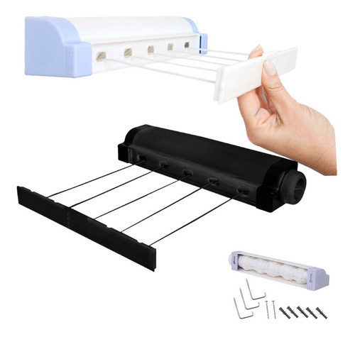 Varal Automático Rotoflex Branco 5 Corda De 4,10mts