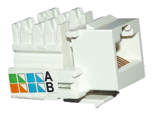 100 Keystone Conector Plug Femea Rj45 Cate 5e Amp