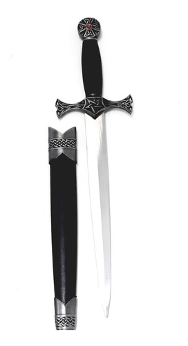 Espada Mini Adaga Medieval Pedra Vermelha 40cm Plf14236