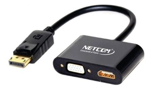 Adaptador Displayport A Hdmi Y Vga Netcom 4k 60hz