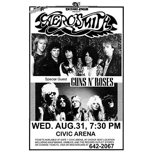 Aerosmith Gira  Permanent Vacation  1988 Póster De Art...