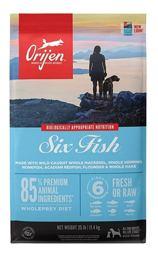 Imagen 1 de 2 de Orijen Six Fish Perro 11.4kg Ms