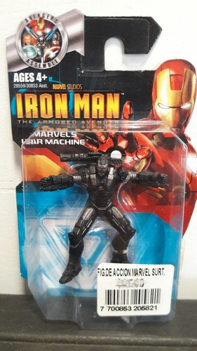 Imagen 2 de 6 de War Machine Iron Man Figura Accion Coleccion Marvel 6cm